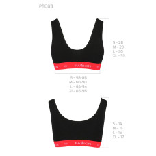 Спортивний топ на широких бретелях Passion PS003 TOP M, black