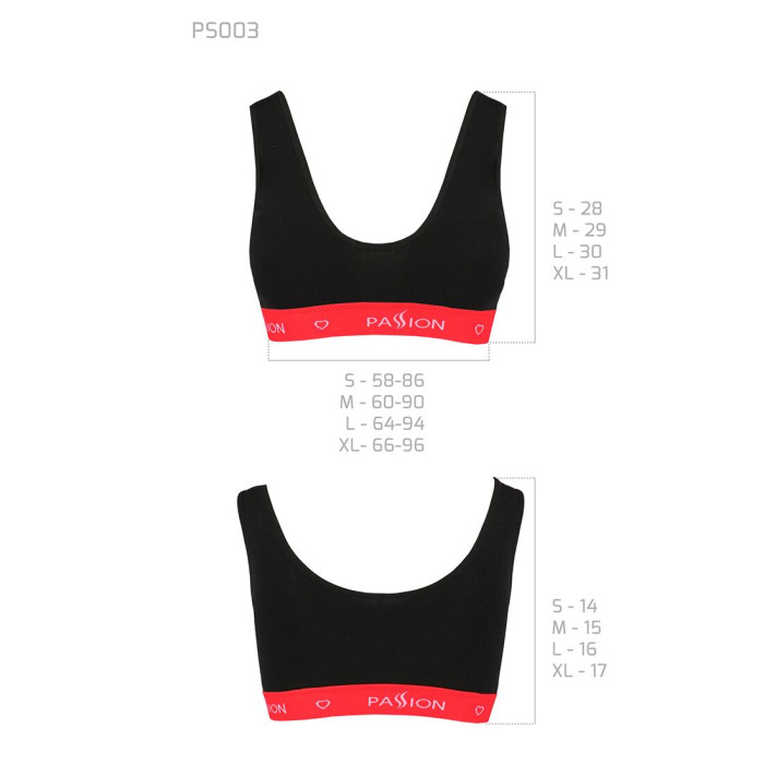 Спортивний топ на широких бретелях Passion PS003 TOP M, black