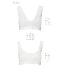Спортивний топ з еластичної бавовни Passion PS005 TOP L, white