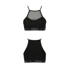Спортивний топ з прозорою вставкою Passion PS006 TOP XL, black