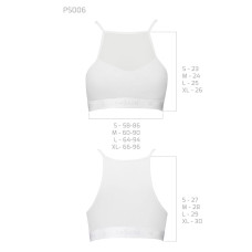 Спортивний топ з прозорою вставкою Passion PS006 TOP L, white