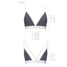 Спортивний топ з подвійними бретелями Passion PS007 TOP S, dark grey