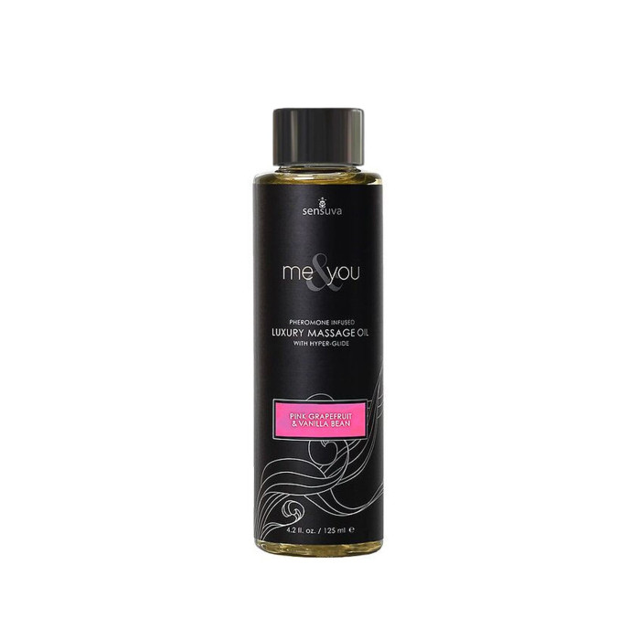 Масажна олія Sensuva — Me&You Pink Grapefruit & Vanilla Bean (125 мл) з феромонами