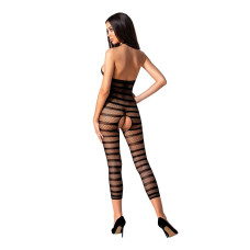 Сітчастий бодістокінг з відкритим животом Passion BS081 black