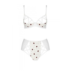 Еротичний комплект з малюнком Passion LOVELIA BIKINI S/M, white