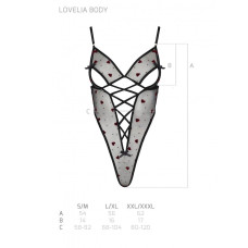Еротичний боді з малюнком Passion LOVELIA BODY XXL/XXXL, black