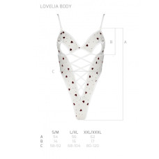 Еротичний боді з малюнком Passion LOVELIA BODY L/XL, white