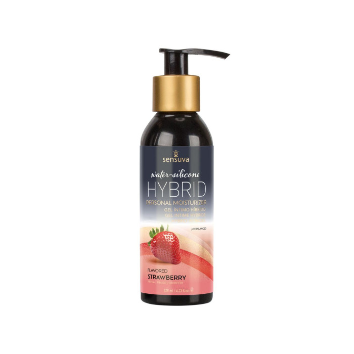 Змазка водно-силіконова Sensuva Hybrid Strawberry (125 мл) без цукру, можна для оральних пестощів