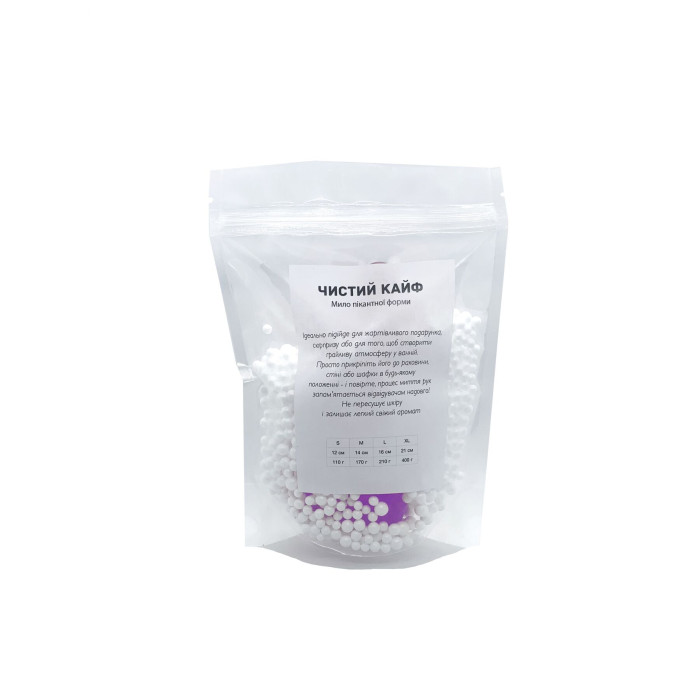 Мило у формі пеніса Чистий Кайф Violet size S, крафтове мило-член, натуральне