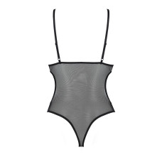 Боді з ажурним ліфом Passion CHRISTA BODY S/M, black