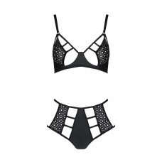 Розпродаж!!! Комплект з екошкіри Passion Tamaris Set black XXL/XXXL, бюстгальтер та трусики