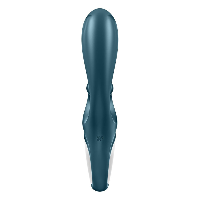 Смарт вібратор-кролик Satisfyer Hug Me Bluegrey, 2 мотори, діаметр 4,2см, широка кліторальна частина