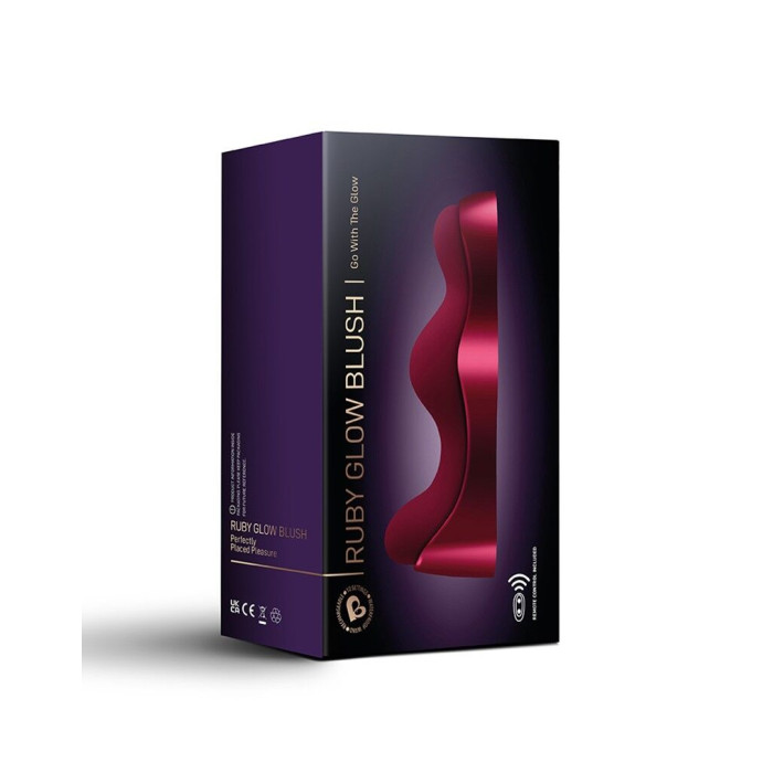 Універсальний sit-on-top вібратор Rocks Off Ruby Glow Blush, пульт ДК