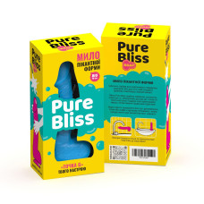 Мило у формі пеніса Pure Bliss BIG Blue, крафтове мило-член, натуральне