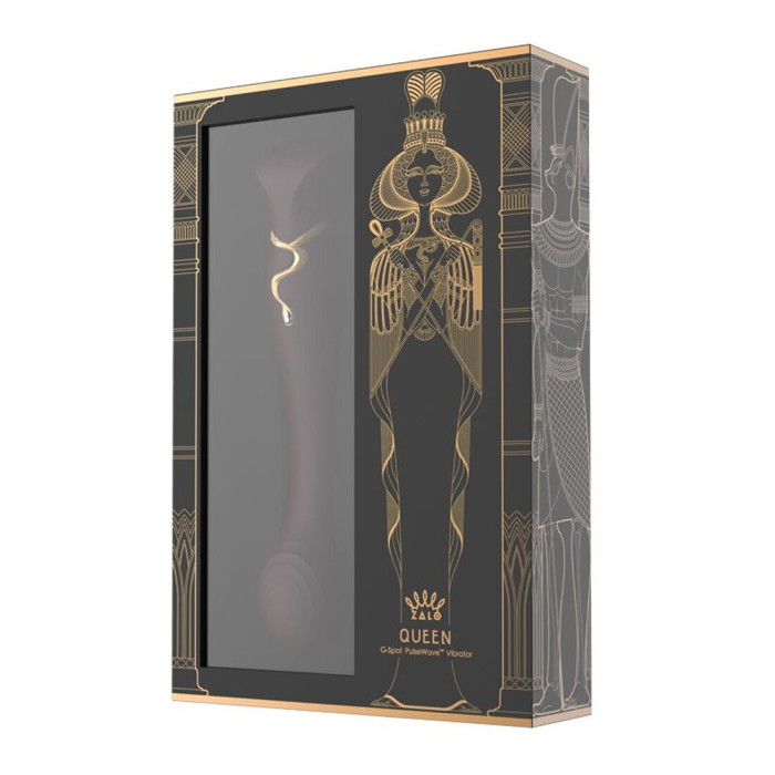 Смартвібратор 3в1 Zalo — Queen Set Wine Red, пульсівна перлина та вакуум, кристал Swarovski