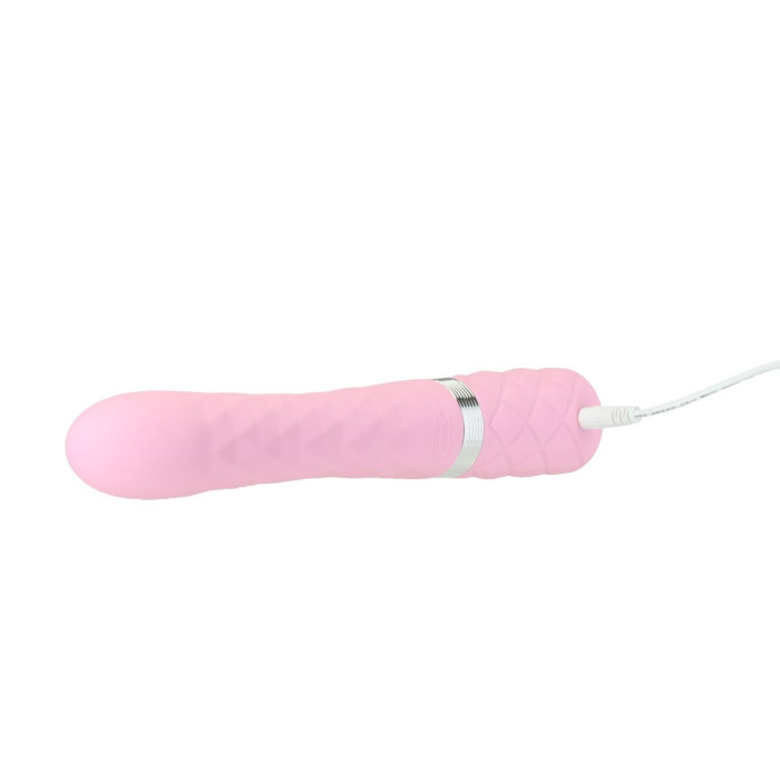 Розкішний кролик з ротацією та вібрацією Pillow Talk Lively Pink, кристал Сваровскі