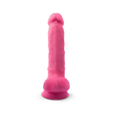 Фалоімітатор SilexD Johnny Pink Glow in the dark, двошаровий, силікон+Silexpan, діаметр 3,5см