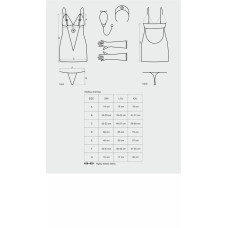 Еротичний мереживний костюм медсестри Obsessive Medica dress 5pcs costume L/XL, сорочка, рукавички,