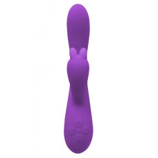 Вібратор-кролик Wooomy Gili-Gili Vibrator with Heat Purple, відросток з вушками, підігрів до 40°С