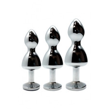 Металева анальна пробка Wooomy Lollypop Double Ball Metal Plug Red M, діаметр 3,1 см, довжина 9,4 см