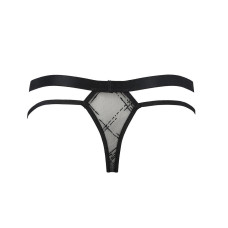 Чоловічі прозорі стринги Passion 029 THONG COLLIN XXL/XXXL Black, сітка