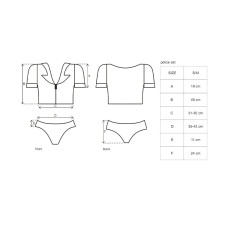 Еротичний костюм поліцейського Obsessive Police set S/M, black, топ, шорти, кепка, пояс, портупея