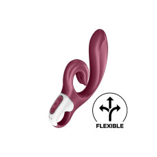 Вібратор-кролик Satisfyer Love Me Red, гнучкий, відросток з потрійним кінчиком