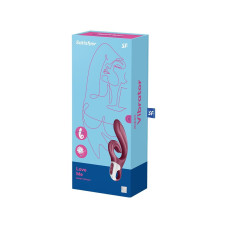 Вібратор-кролик Satisfyer Love Me Red, гнучкий, відросток з потрійним кінчиком
