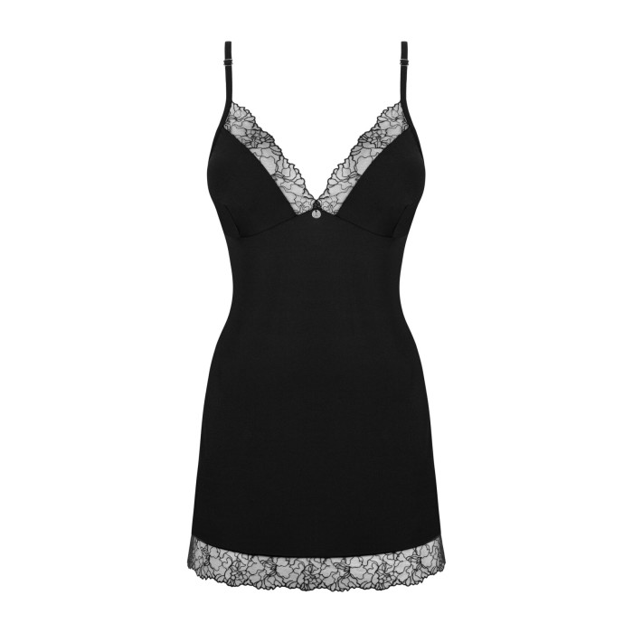 Сорочка та трусики Obsessive Bella Rou chemise & thong XS/S