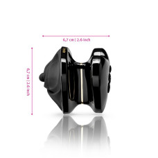 Вібратор для клітора з електростимуляцією Mystim Heart's Desire Black Edition