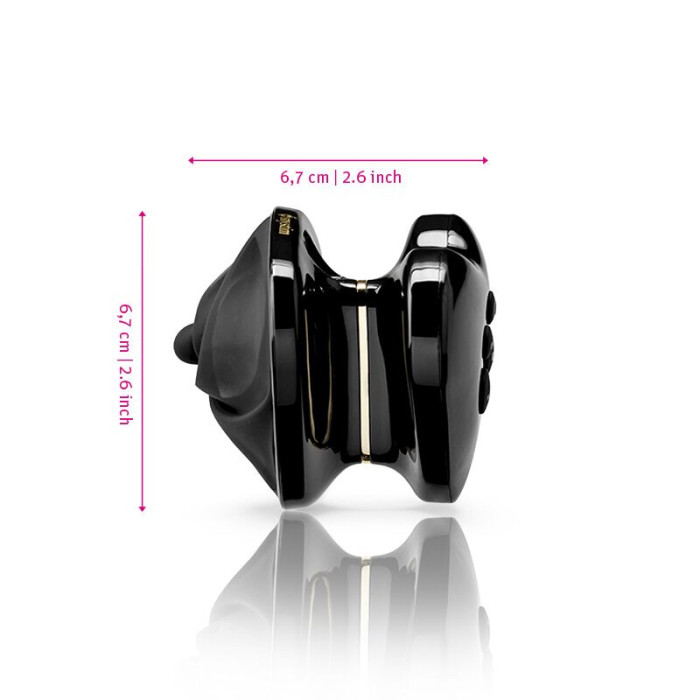 Вібратор для клітора з електростимуляцією Mystim Heart's Desire Black Edition