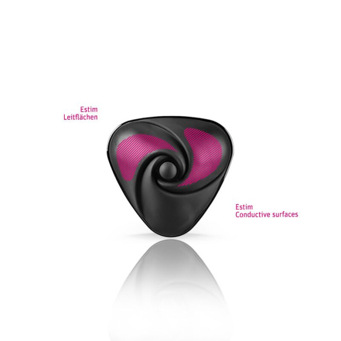 Вібратор для клітора з електростимуляцією Mystim Heart's Desire Black Edition