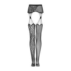 Еротичні колготки-бодістокінг Obsessive Garter stockings S821 S/M/L