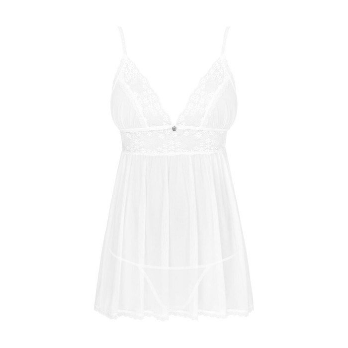 Пеньюар і трусики Obsessive Heavenlly babydoll & thong XL/2XL
