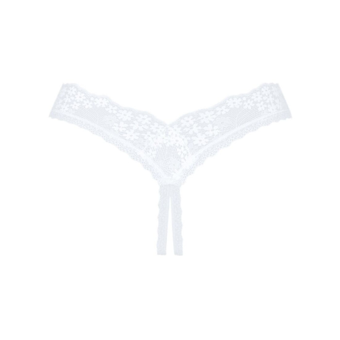 Мереживні танга Obsessive Heavenlly crotchless thong XL/2XL, з доступом