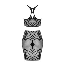 Еротичний напівпрозорий комплект Obsessive K101 top & skirt S/M/L, топ, спідниця