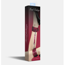Поножі Feral Feelings – Ankle Restraints Burgundy, натуральна шкіра