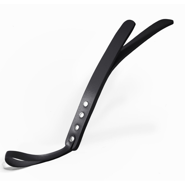 Падл двошаровий Feral Feelings Leather Mini Paddle Black, натуральна шкіра
