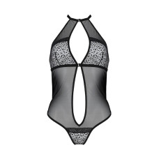 Сітчасте боді з мереживом на грудях Passion SATARA BODY S/M black