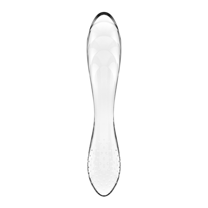 Двосторонній скляний дилдо Satisfyer Dazzling Crystal 1 Transparent, дуже міцний, без стопера