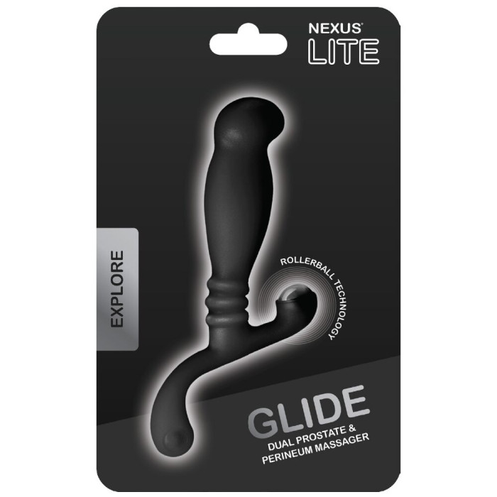 Масажер простати Nexus Glide Black для новачків, ультрастимулювальний, з масажером промежини