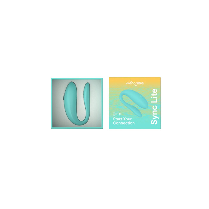 Смарт-вібратор для пар We-Vibe Sync Lite Aqua, 10 віброрежимів, можна поєднувати з проникним сексом