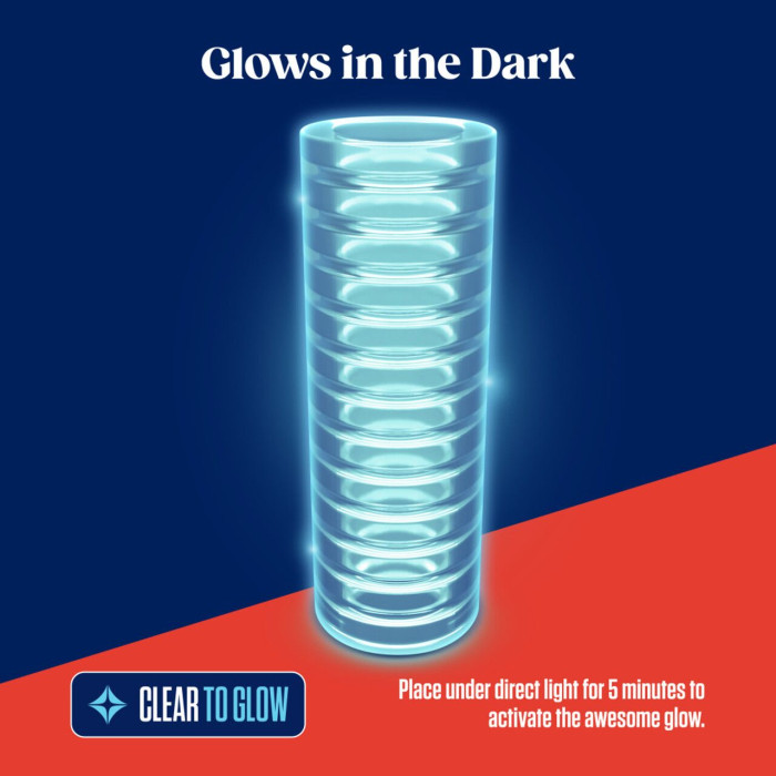 Мастурбатор Blush Rize – Ribz Glow in the Dark Masturbator – Clear, нейтральний, світиться в темряві