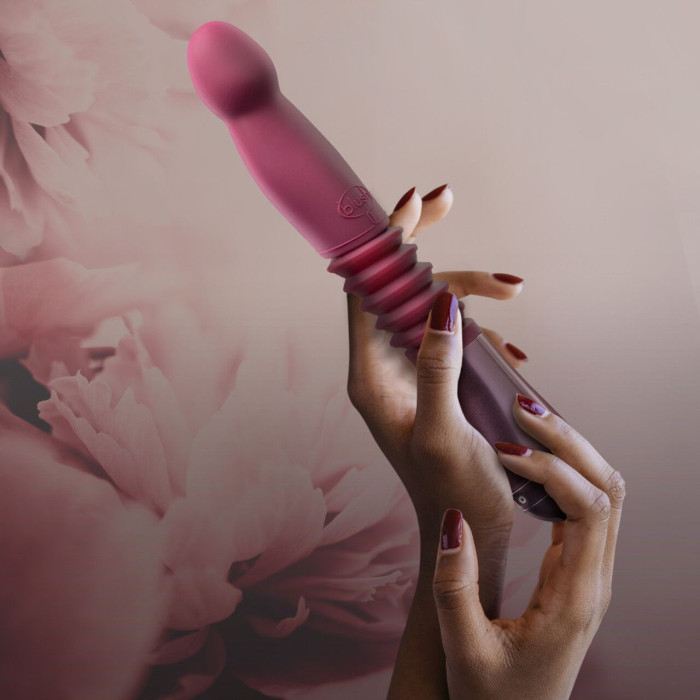 Пульсатор для точки G Blush Temptasia – Trixie Thrusting Dildo – Wine Red, 3 швидкості