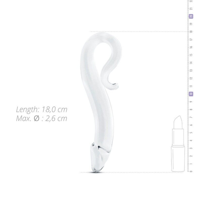 Скляний дилдо Gildo Glass Dildo No. 21, реалістична головка