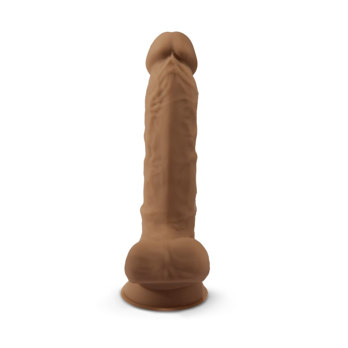 Фалоімітатор SilexD Johnny Caramel (MODEL 1 size 7in), двошаровий, силікон + Silexpan, діаметр 3,8см