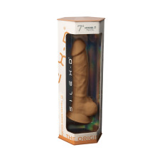 Фалоімітатор SilexD Johnny Caramel (MODEL 1 size 7in), двошаровий, силікон + Silexpan, діаметр 3,8см