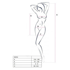 Ажурна мінісукня на тонких бретелях Passion BS096 One Size, white, плетіння на грудях