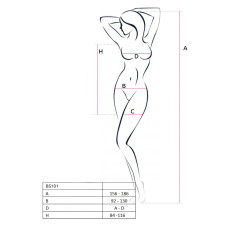 Напівпрозора мінісукня Passion BS101 One Size, red, рукави-мітенки