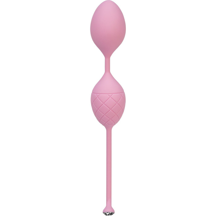 Розкішні вагінальні кульки PILLOW TALK - Frisky Pink з кристалом, діаметр 3,2 см, вага 49-75гр